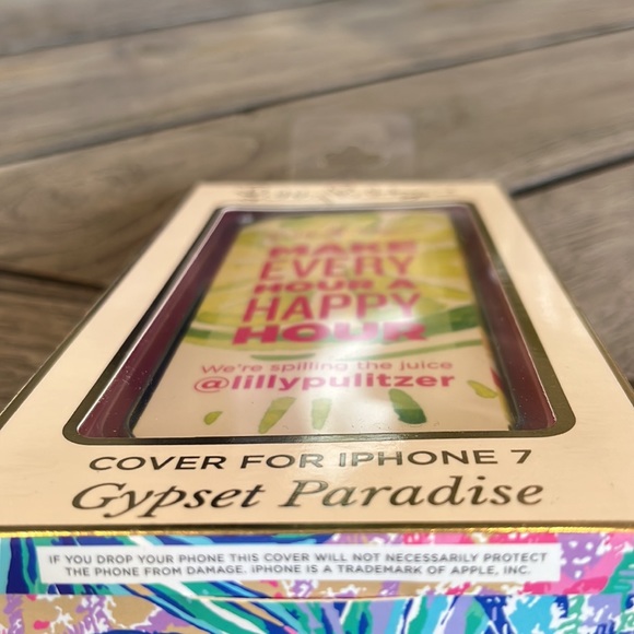 LILLY PULITZER iPHONE 7 COVER MAKE EVERY HOUR HAPPY HOUR OH SHELLO EDITION - Picture 5 of 5